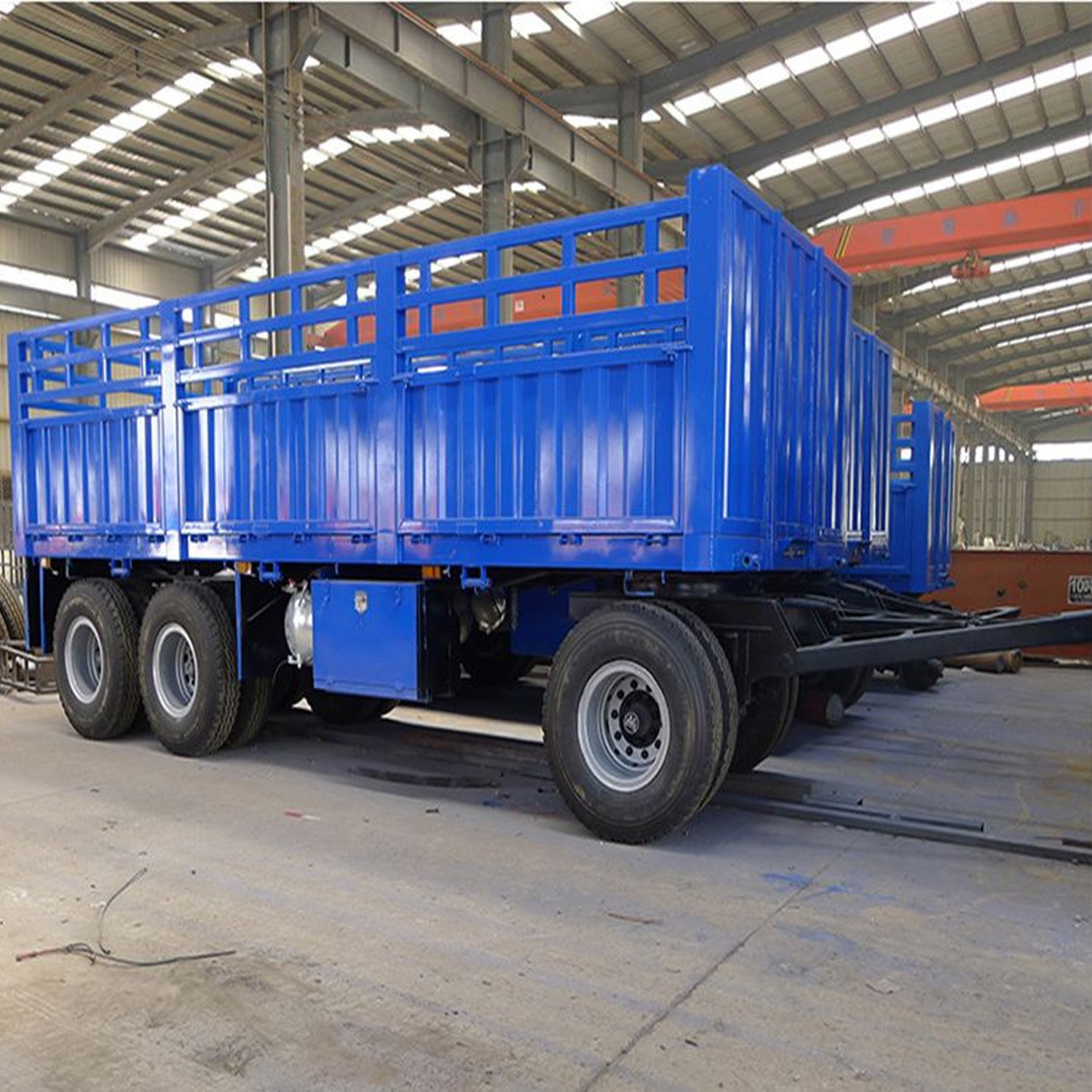3.Cost-Effective Box Drawbar Trailer for Farm 12 Wheels Full Trailer