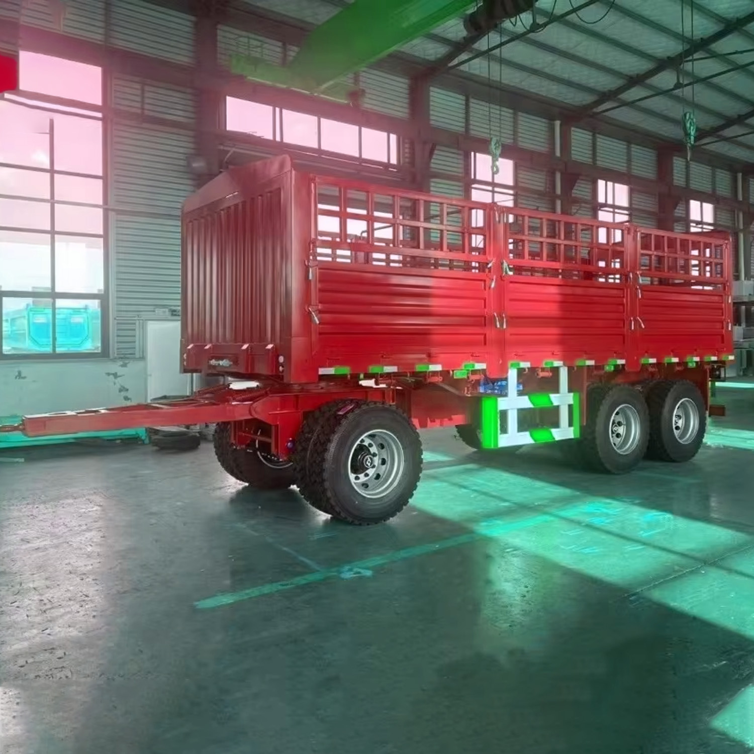 3.Cost-Effective Box Drawbar Trailer for Farm 12 Wheels Full Trailer