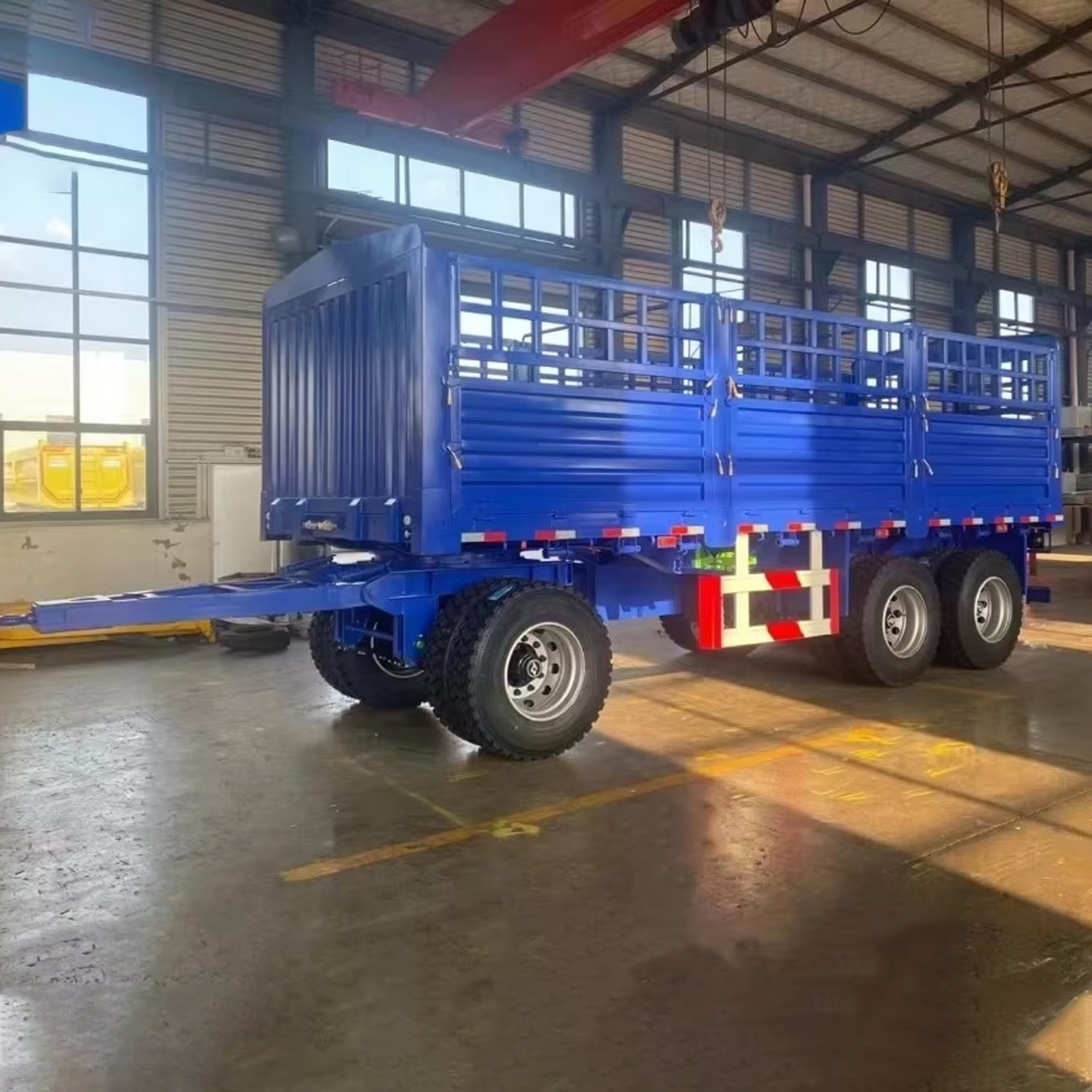 3.Cost-Effective Box Drawbar Trailer for Farm 12 Wheels Full Trailer