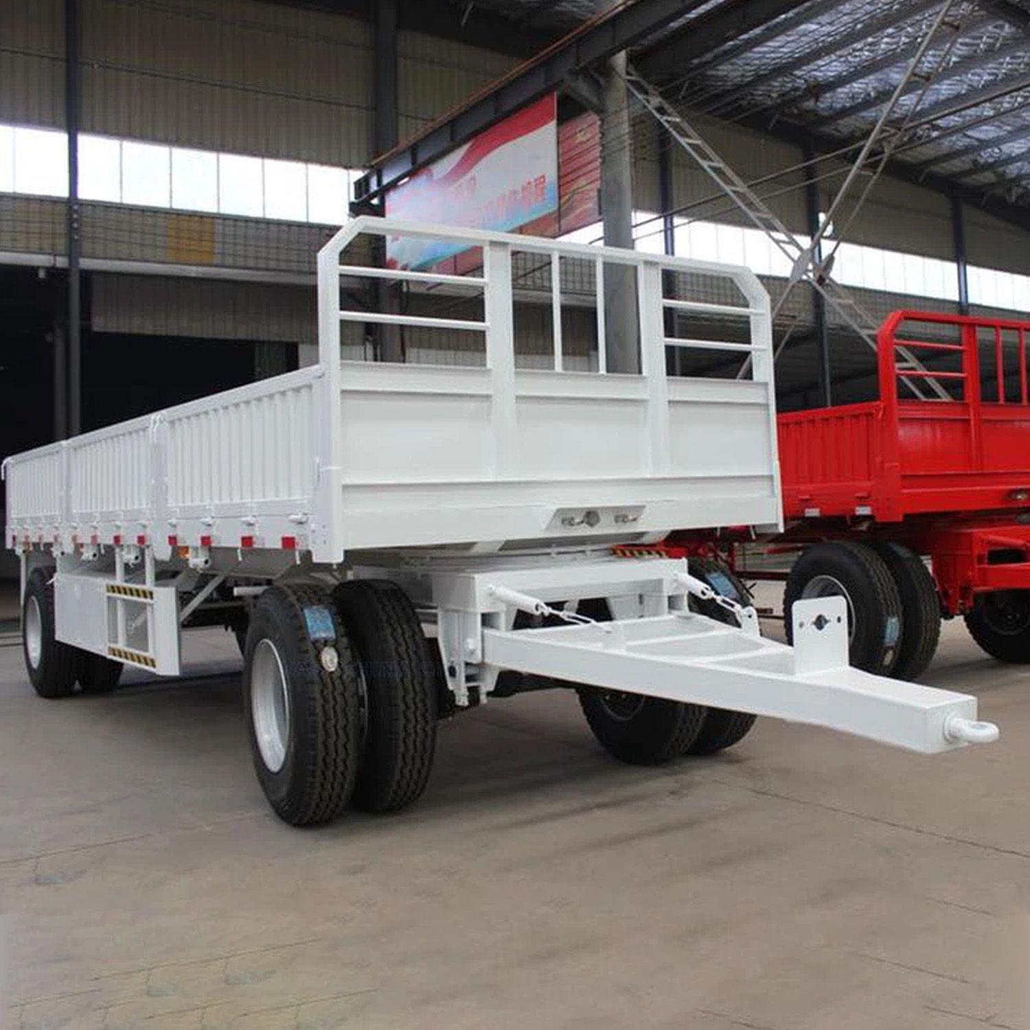 3.Cost-Effective Box Drawbar Trailer for Farm 12 Wheels Full Trailer