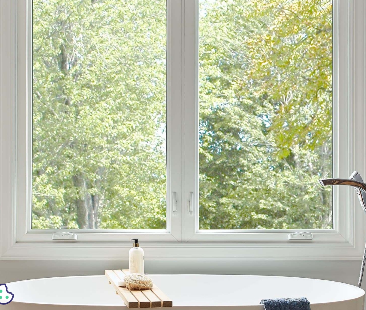 with casement or awning windows that can open outward.