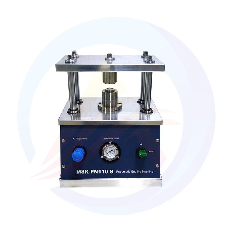 เครื่องบีบเซลล์แบบเหรียญลมแบบใช้แบตเตอรี่ขนาดกะทัดรัด รุ่น Mskpn110s สำหรับห้องแล็บ