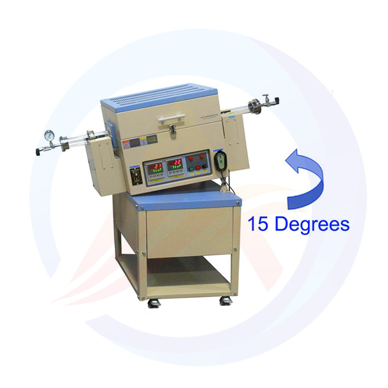 Forno tubular CVD com três zonas de aquecimento para laboratório