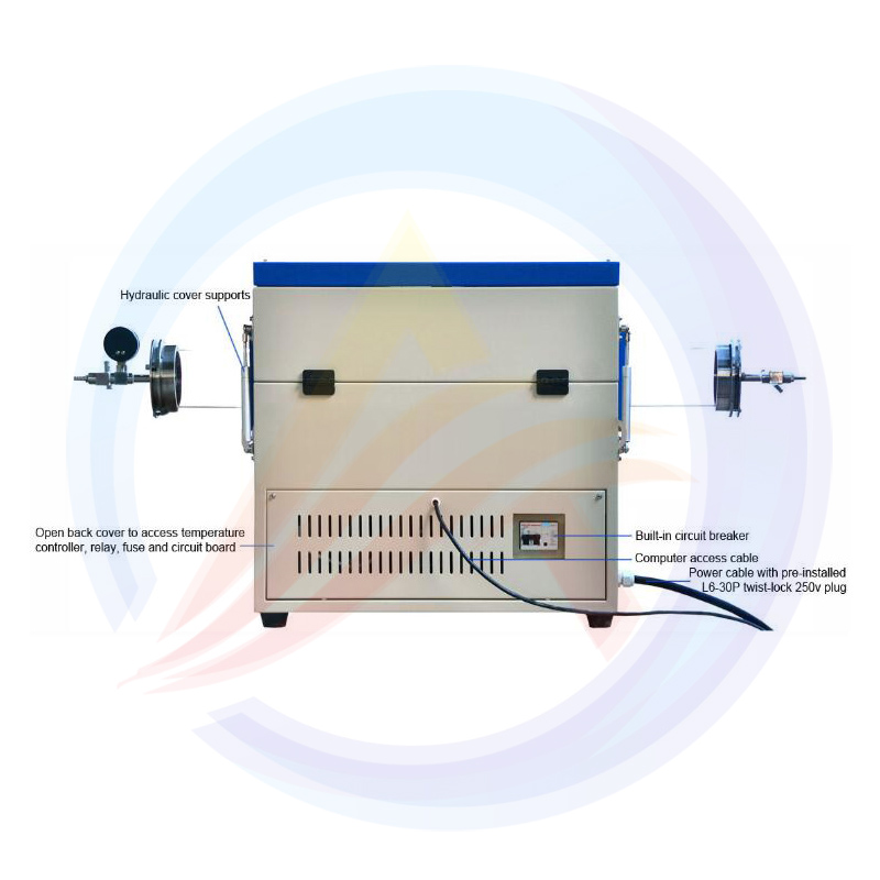 1200C Mini cuptor electric cu mufă cu vid pentru laborator