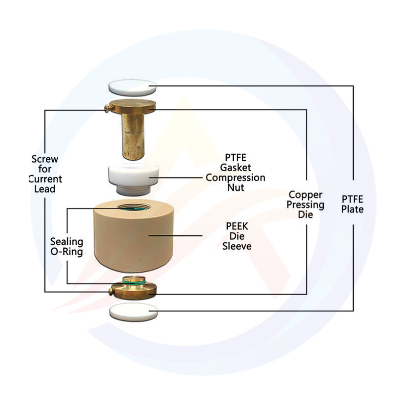 Battery Cycler Split Test Cell Tester for Coin Cell Battery EQ-PSC Pressure Controlled Device