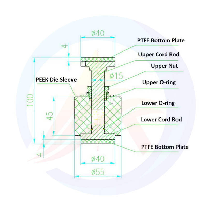 Battery Cycler Split Test Cell Tester for Coin Cell Battery EQ-PSC Pressure Controlled Device