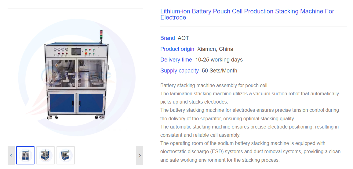 battery stacking machine