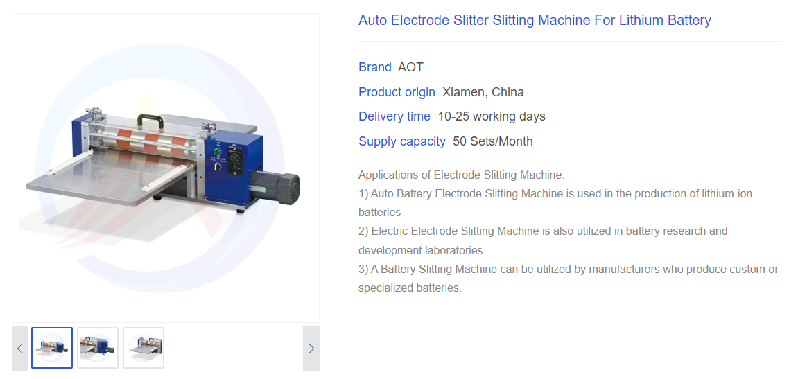 lithium battery slitting machine