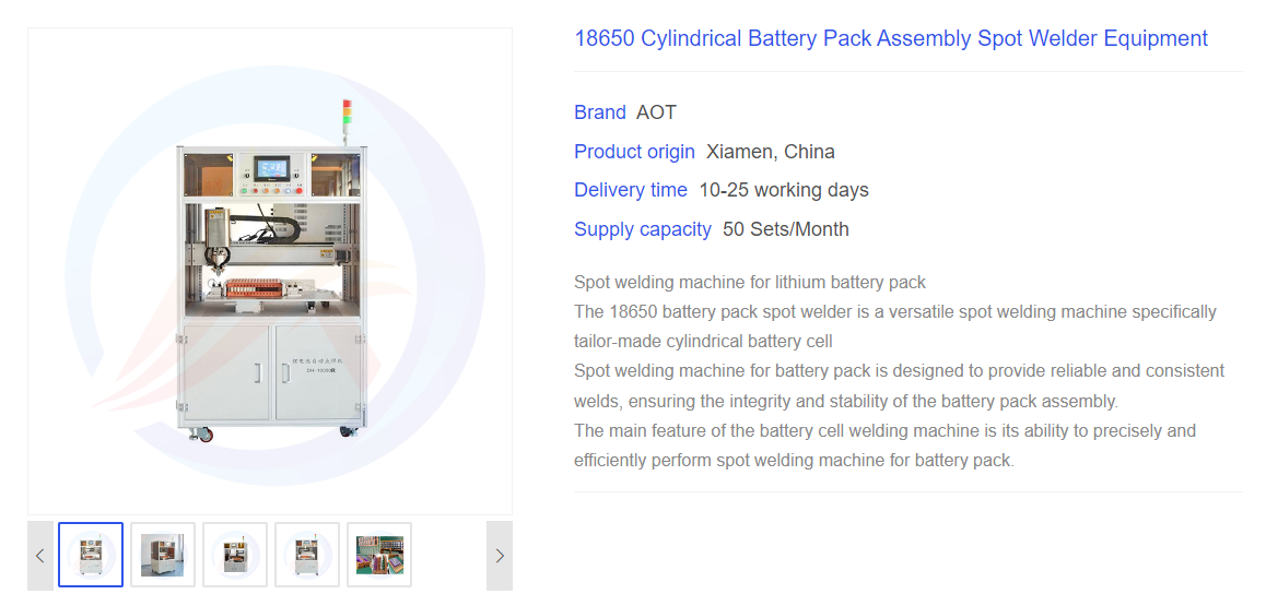 Cylindrical Battery Pack Assembly Machine