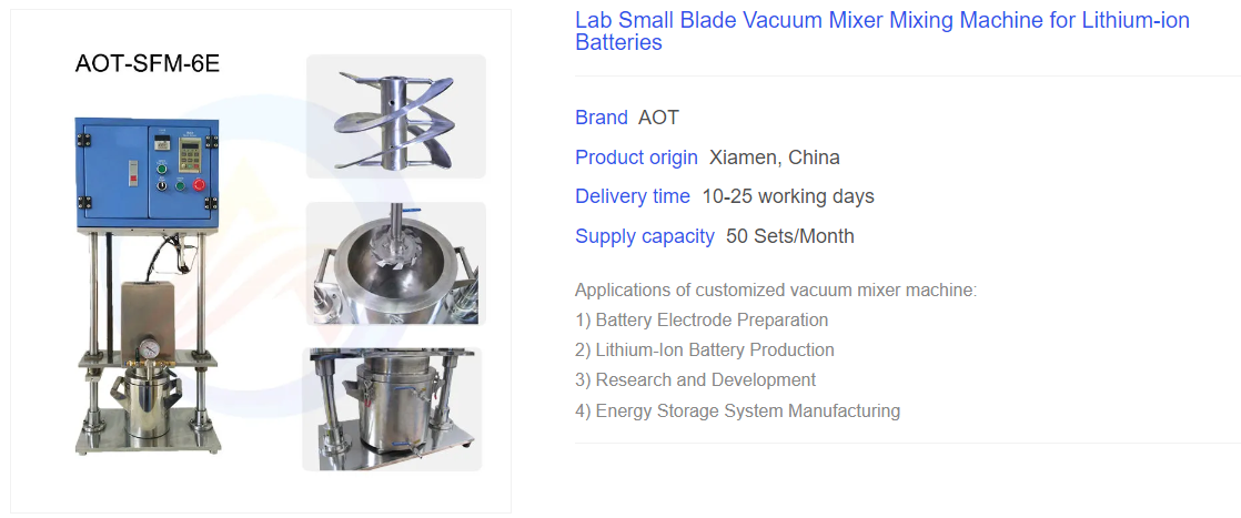 Battery Vacuum Mixer Machine