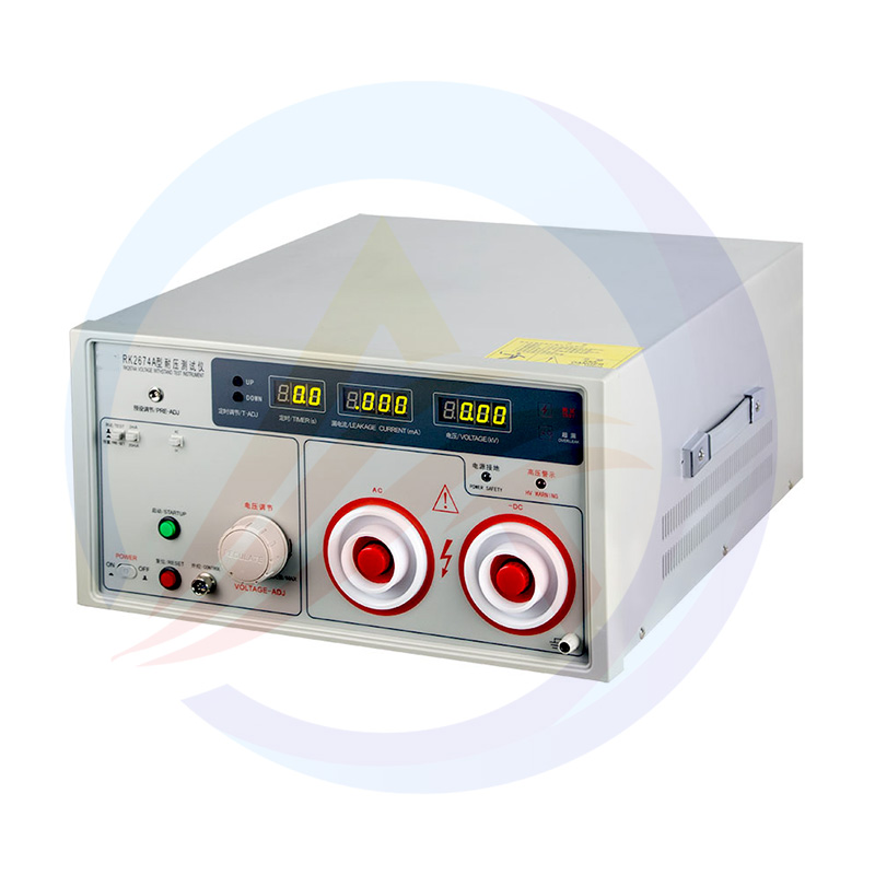 เครื่องทดสอบแบตเตอรี่ สวัสดี-หม้อ รุ่น ท่าอากาศยานนานาชาติ-RK2674 15KV-50KV สำหรับการทดสอบการพังทลายของฉนวนและการทำลาย