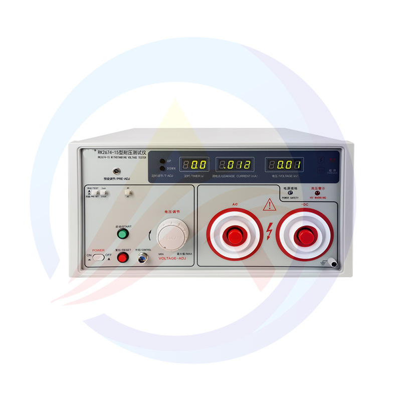 เครื่องทดสอบแบตเตอรี่ สวัสดี-หม้อ รุ่น ท่าอากาศยานนานาชาติ-RK2674 15KV-50KV สำหรับการทดสอบการพังทลายของฉนวนและการทำลาย