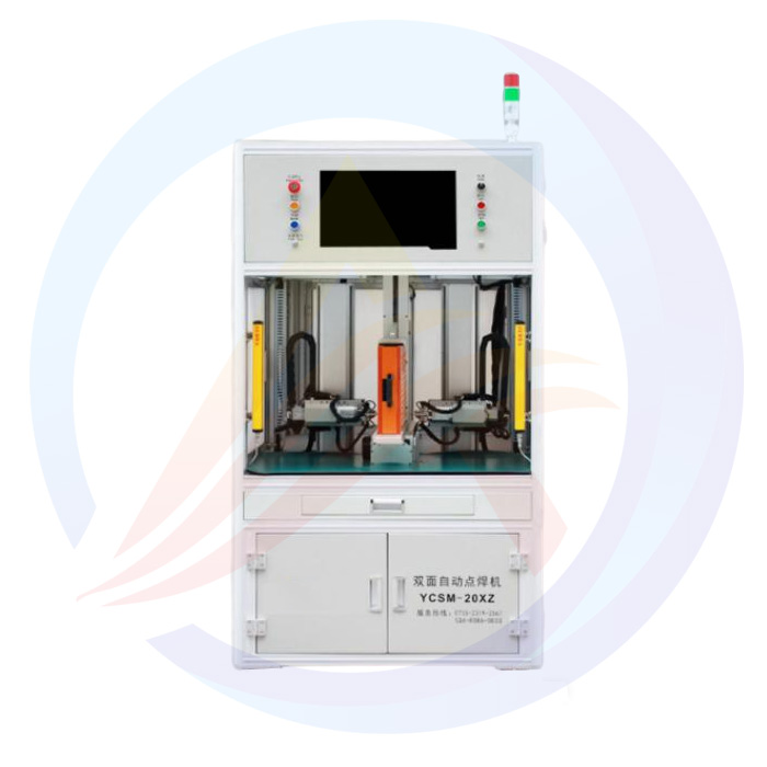 Dubbelzijdige 18650 cilindrische lithium-ionbatterijcel automatische puntlasmachine voor lithium-ionbatterijpakketlijn