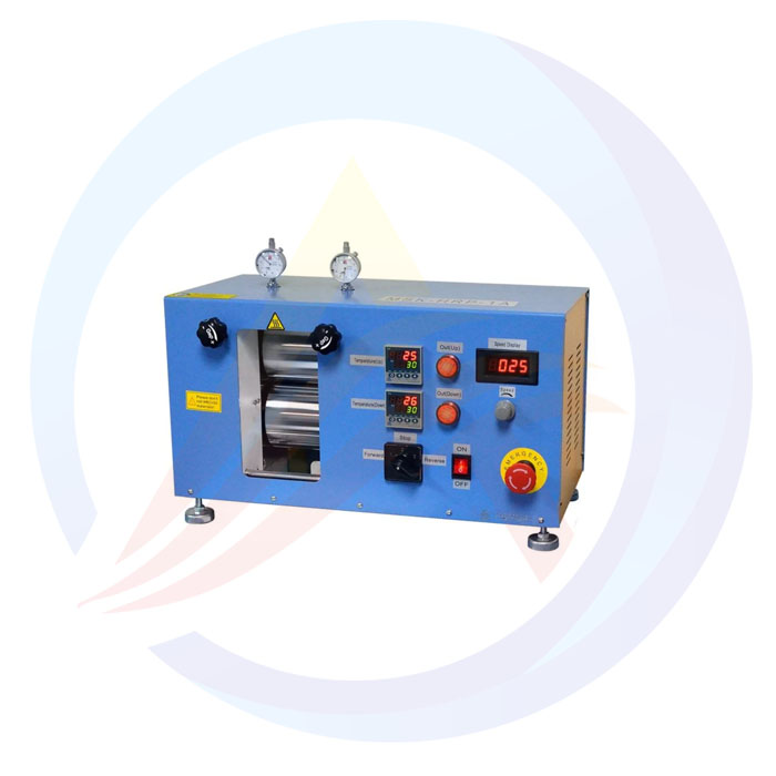Prensa eléctrica de laminación en caliente de 200 °C máx., 10 cm de ancho, con velocidad variable (compatible con gas argón) - MSK-HRP-1A