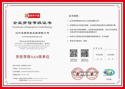 Enterprise Credit Rating Certificate