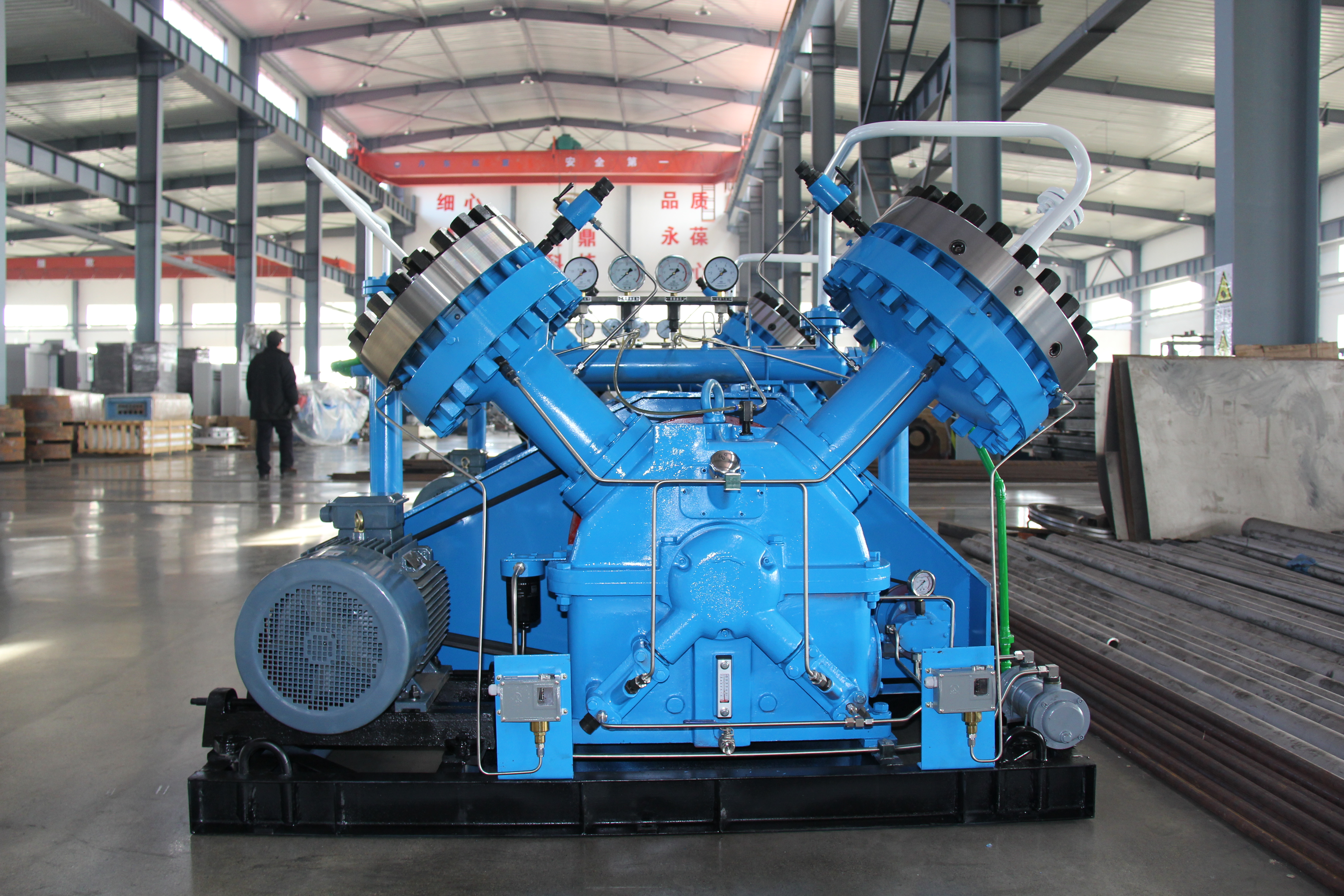 High purity gas diaphragm compressor