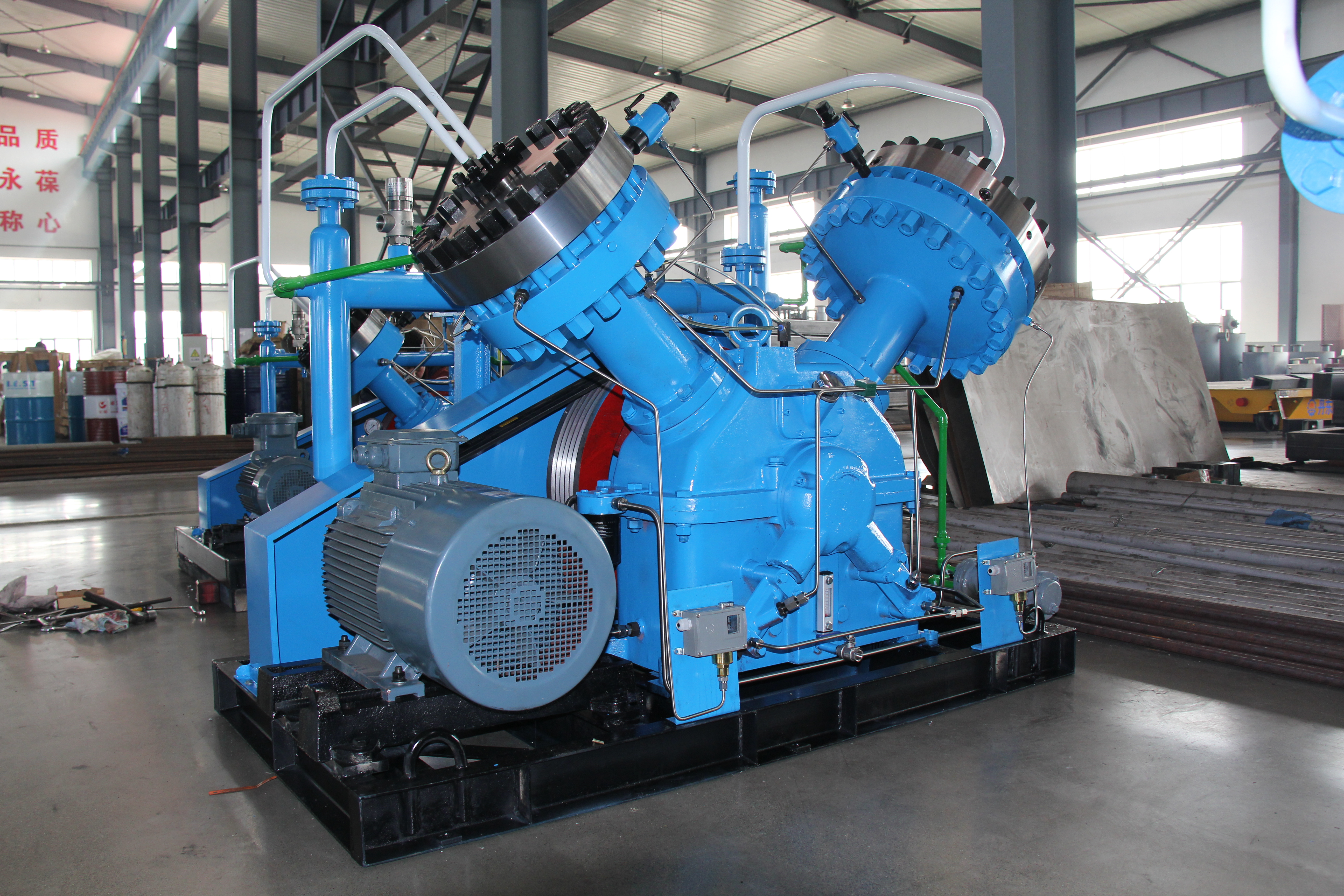 High purity gas diaphragm compressor