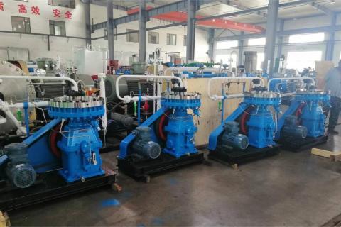 type Z hydrogen diaphragm compressor for delivery
