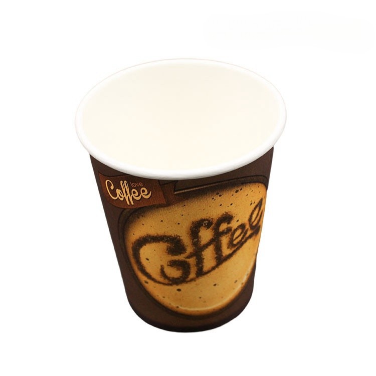 Biodegradable custom logo 8oz single wall paper cup