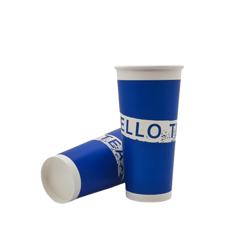 22oz disposable single wall paper cup for milktea