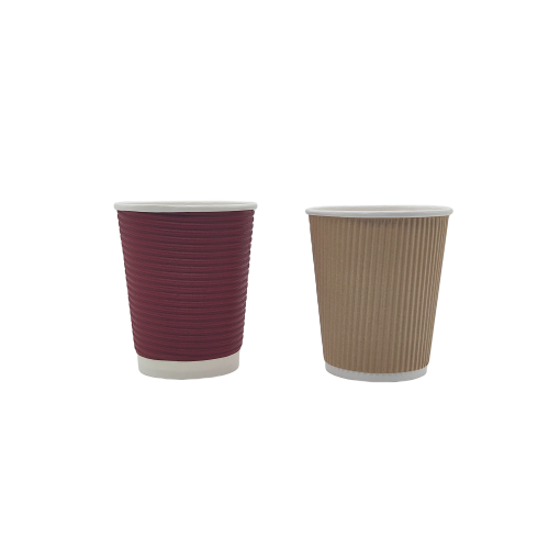 8oz craft ripple wall paper cup with printing