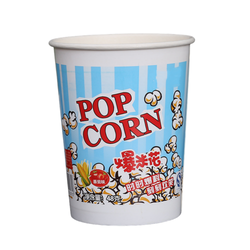 44oz oil proof paper bucket for popcorn