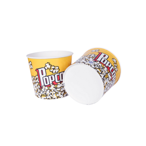 64oz disposable popcorn paper bucket for cinema