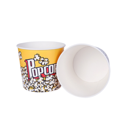 64oz disposable popcorn paper bucket for cinema