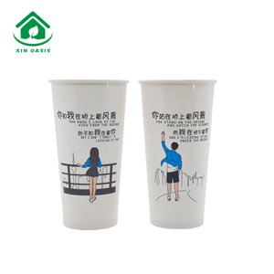 20oz single wall paper cup with custom printing