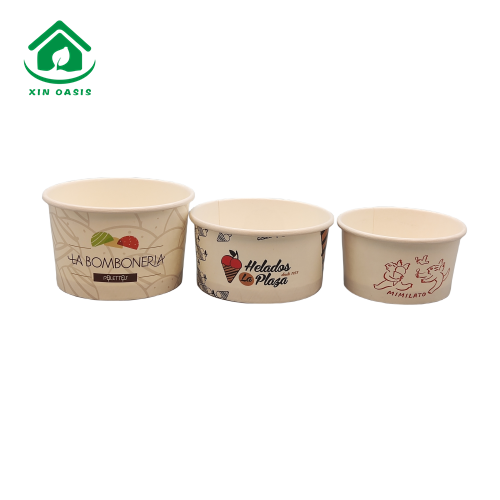 3/4/5/6/7oz custom printing logo ice cream paper cup