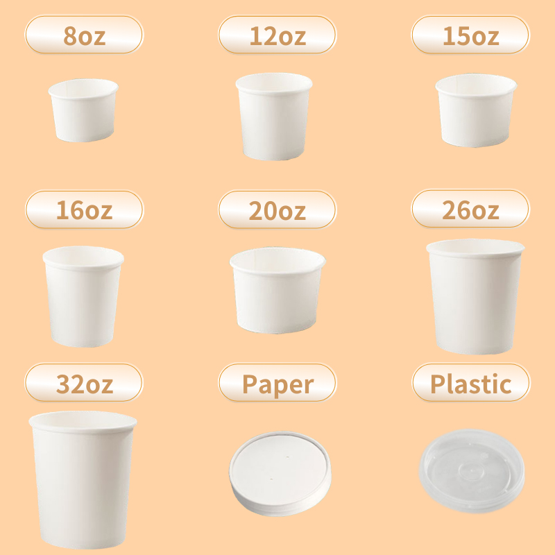 white soup paper cup