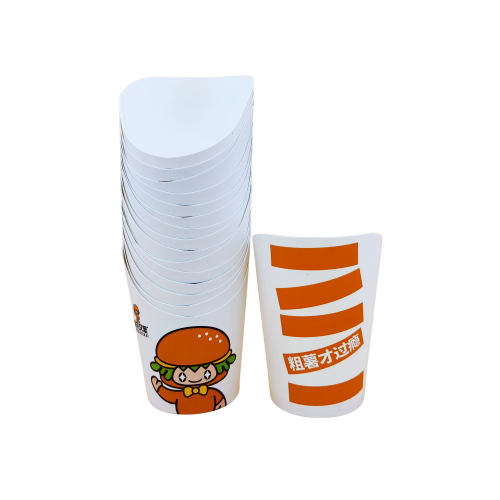 White waffle ice cream paper cup with custom printing