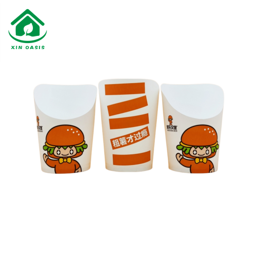 White waffle ice cream paper cup with custom printing