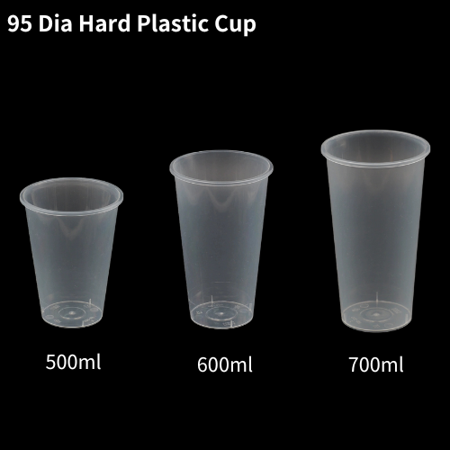 95 diameter custom logo milktea injection hard PP plastic cup