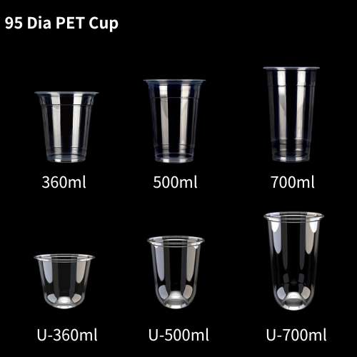 Amazon hot selling disposable ice coffee PET cup