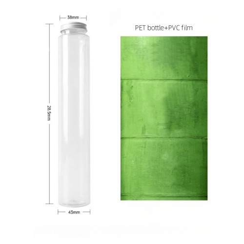 Reusable juice drink pvc film bamboo PET bottle