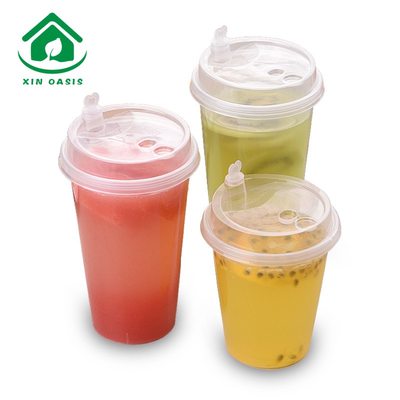 95 diameter custom logo milktea injection hard PP plastic cup