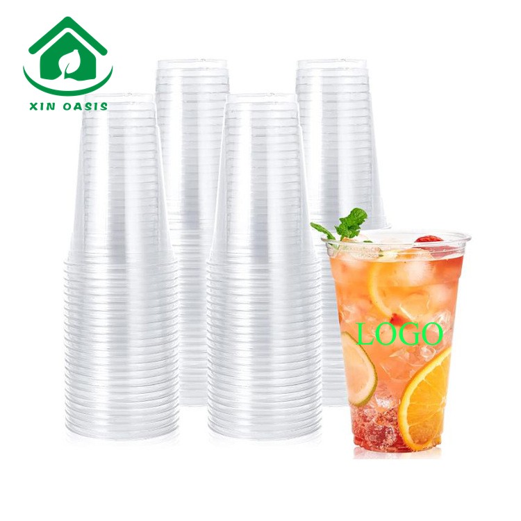 Wholesale 90 diameter cold drink PET plastic cup