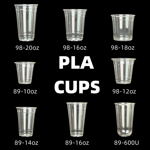 Biodegradable eco friendly custom printing clear PLA cup