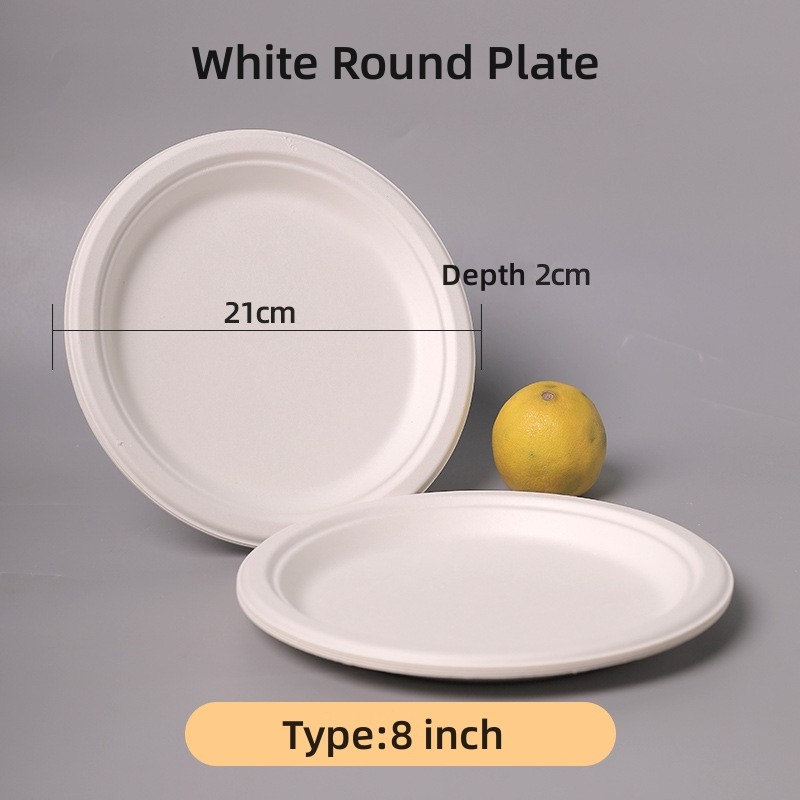 100% biodegradable sugarcane disposable paper plate