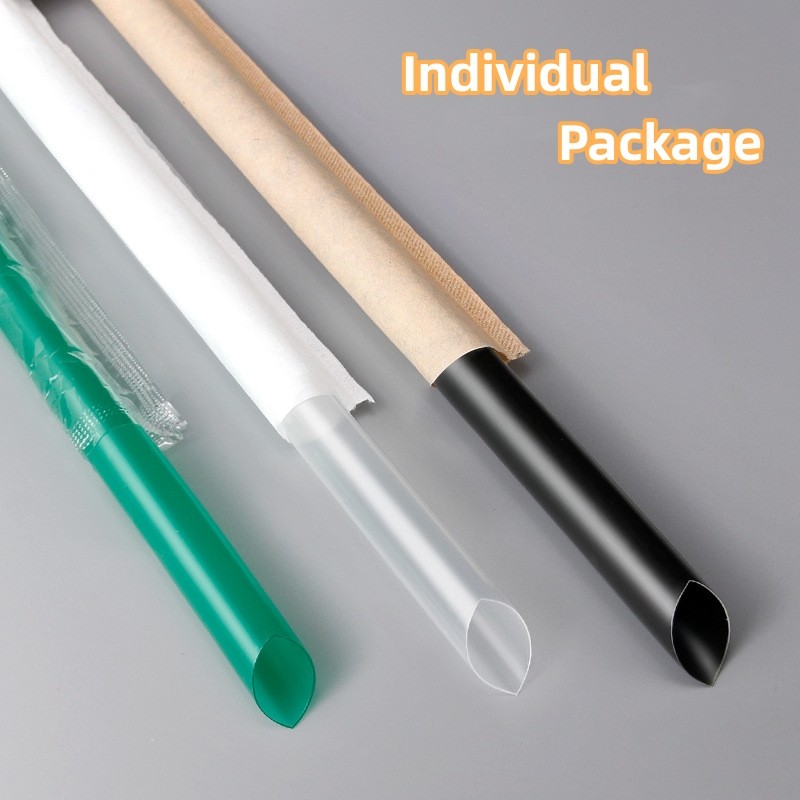 Disposable plastic 19cm 21cm 23cm milktea straw