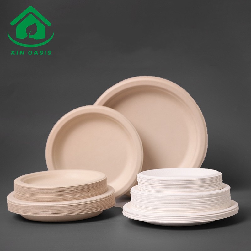 100% biodegradable sugarcane disposable paper plate