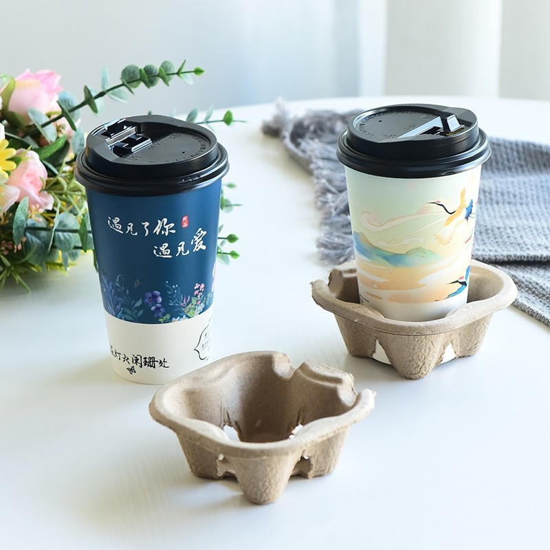 Coffee milktea takeaway packaging paper cup holder