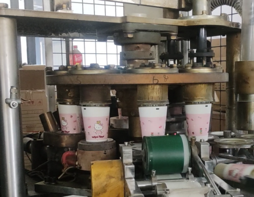 Paper cup forming machine