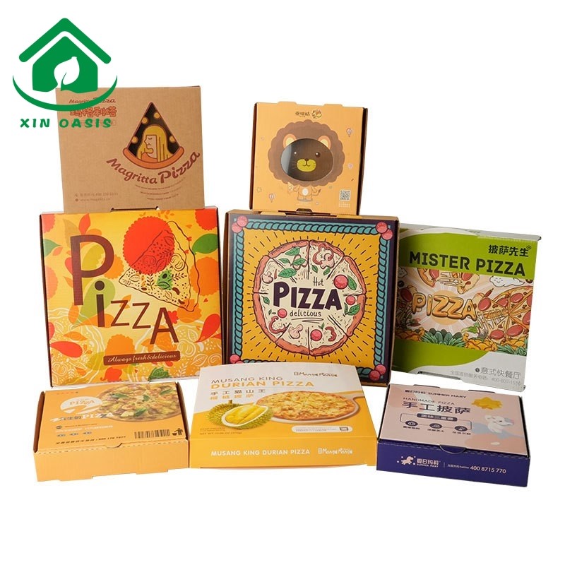 Custom printing food grade foldable 6/9/12/15inch paper pizza box