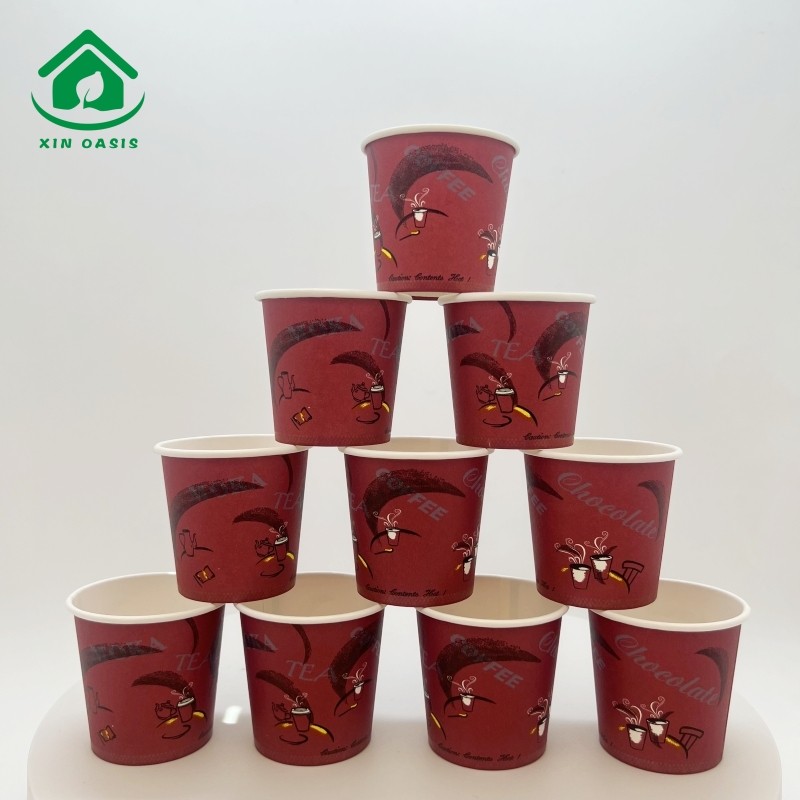 Ready to ship 4oz small single-walled paper cup for coffee tea