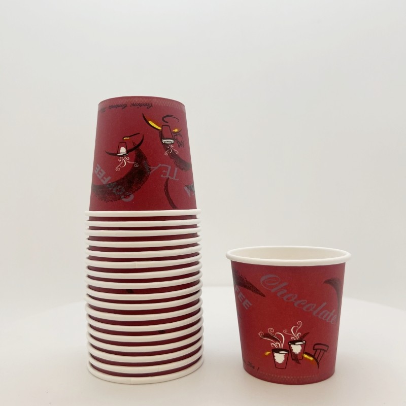 Ready to ship 4oz small single-walled paper cup for coffee tea