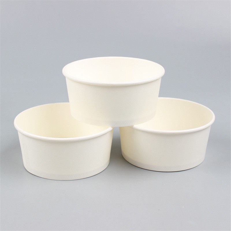 500/600/750/950/1000/1100/1300/1500ml White salad paper bowl with lid