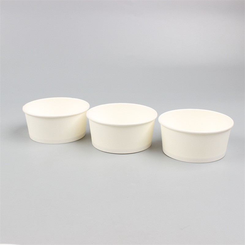 500/600/750/950/1000/1100/1300/1500ml White salad paper bowl with lid