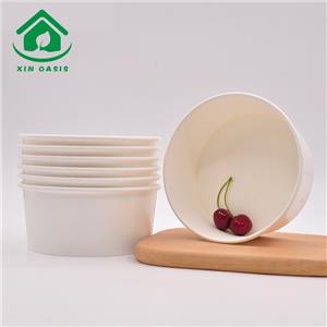 500/600/750/950/1000/1100/1300/1500ml White salad paper bowl with lid